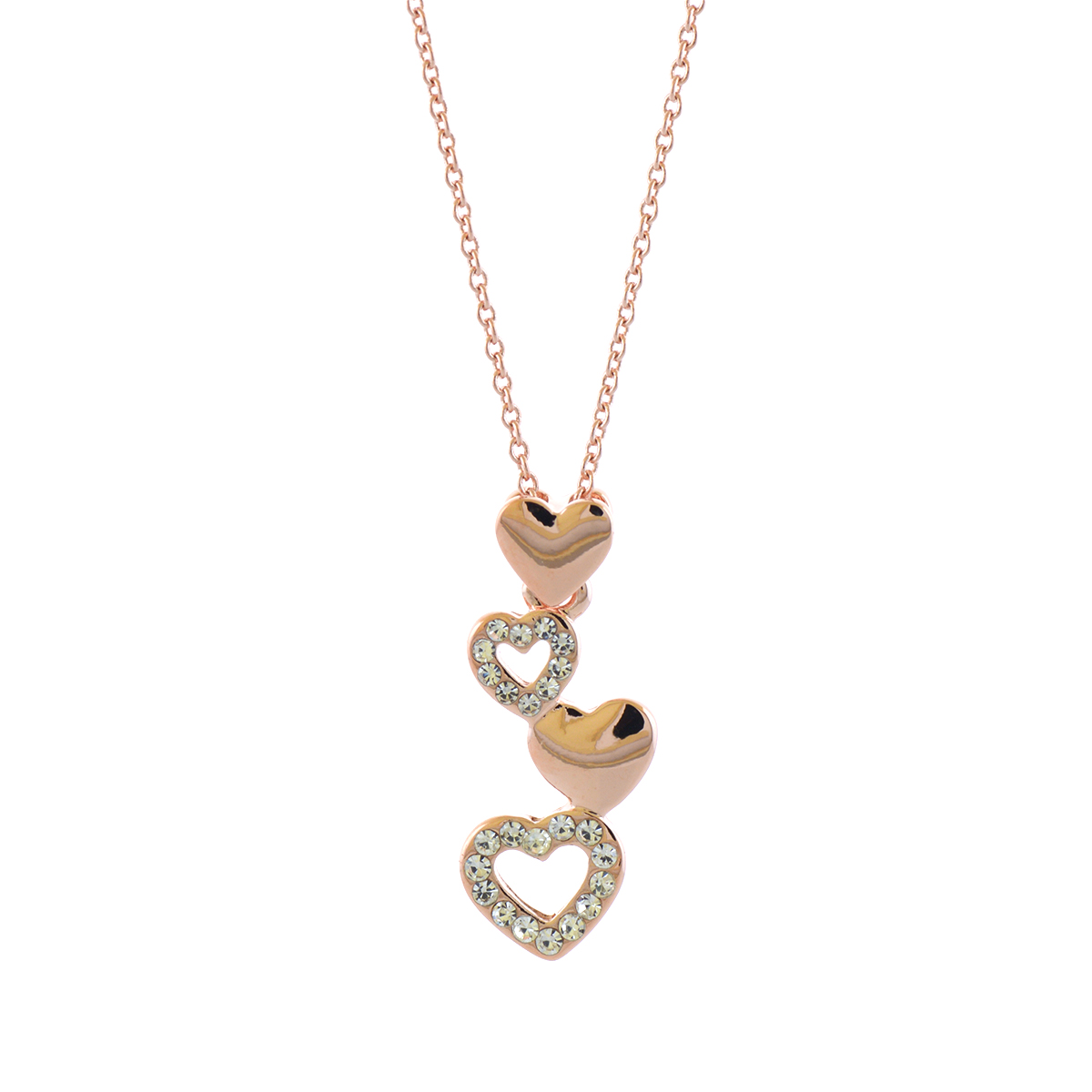 Collar de cuatro corazones