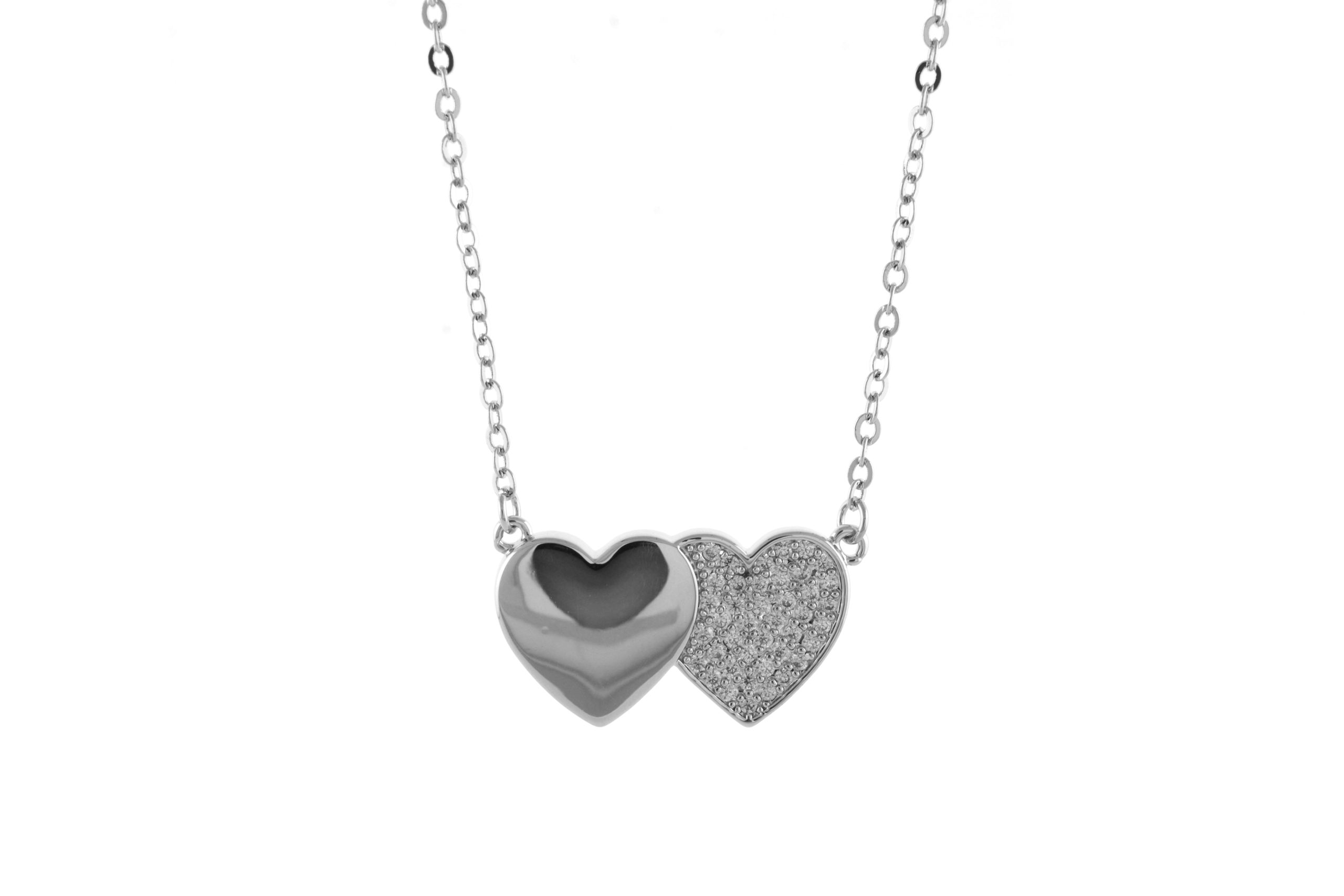 Collar de dos corazones